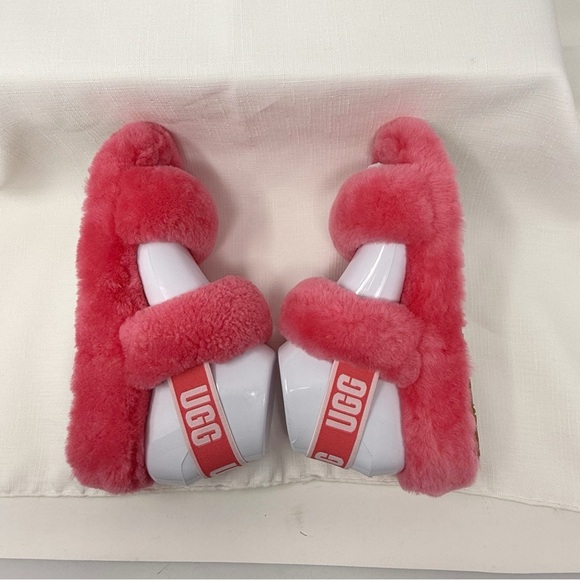 UGG Fuchsia Fluffy Oh Yeah Slippers women’s size 7 - Picture 7 of 14